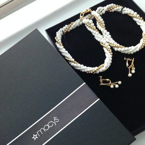 Like New Vintage Necklace and Earrings Set from Macy's